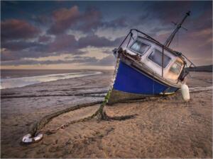 Old boat on Meols Beach