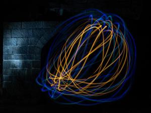 Painting with light, Liverpool Castle